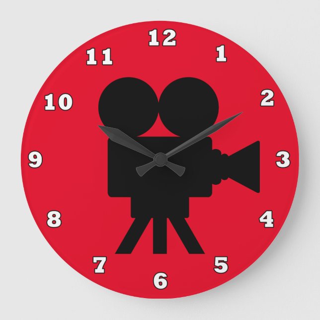 Niedliche Zuhause-Theaterwand Große Wanduhr (Vorderseite)