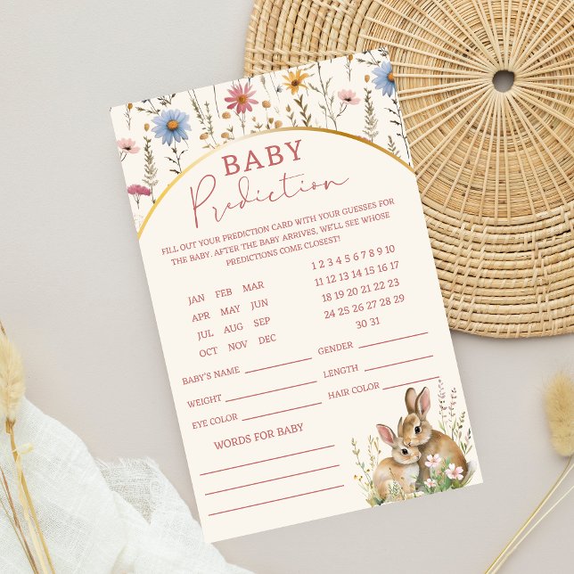 Niedliche Zwei-Bunny-Wildblume Kinderdusche Vorher Flyer (Von Creator hochgeladen)