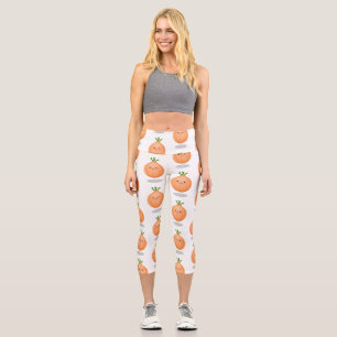 Niedliche Zwiebelgrün-Cartoon-Abbildung Capri Leggings