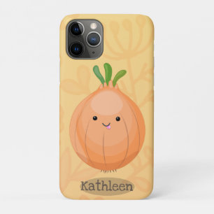 Niedliche Zwiebelgrün-Cartoon-Abbildung Case-Mate iPhone Hülle