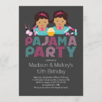 Niedliche ZWILLINGE Tween-Pyjama-Geburtstags-Party