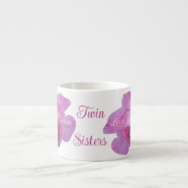 Niedliche Zwillingsschwestern Gemini hübsch rosa R Espressotasse
