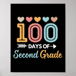 Niedlichen 100 Tage der zweiten Klasse der Lehrkrä Poster