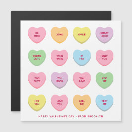 Niedlichen 16 Bonbonherzen Valentinstag-Karte Magneteinladung