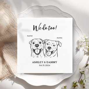 Niedlichen 2 Hunde Haustiere Wir machen zu Cocktai Serviette