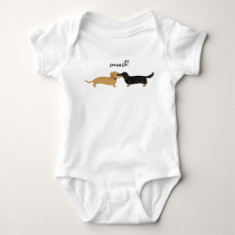 Niedlichen Dackel-Hundeliebhabers Dackelnsmooch-| Baby Strampler