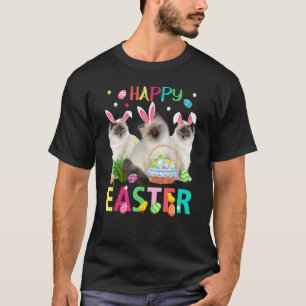 Niedlichen Drei Siamkatzen mit sonnigen Ohren Happ T-Shirt