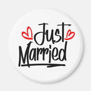 Niedlichen gerade verheiratet Hochzeit neu verheir Magnet