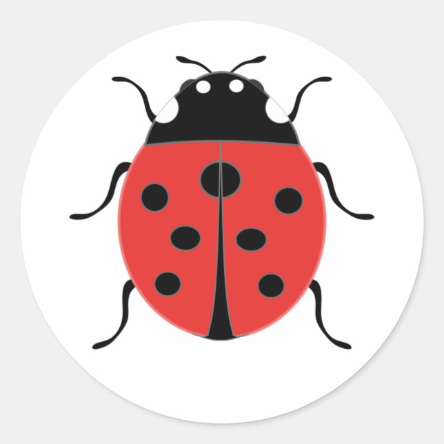 Niedlichen kleine Ladybug-Aufkleber! Runder Aufkleber (Vorderseite)