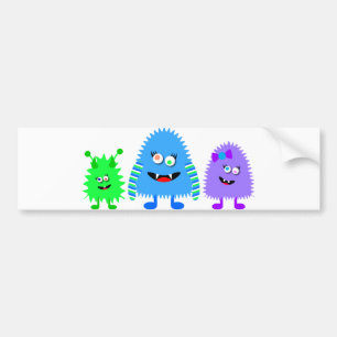 Niedlichen kleine Monster Autoaufkleber