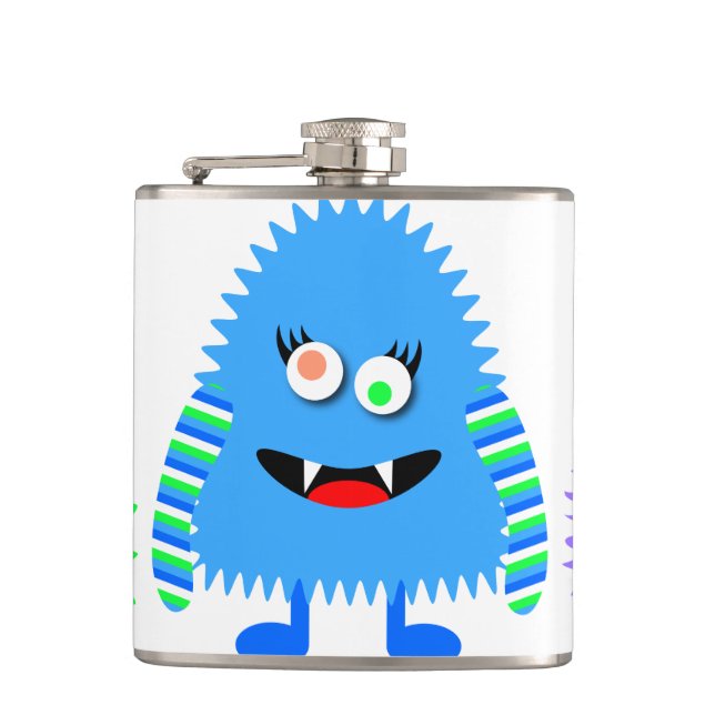 Niedlichen kleine Monster Flachmann (Vorderseite)