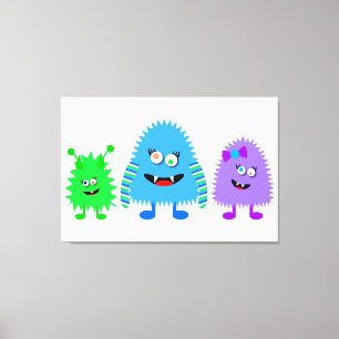 Niedlichen kleine Monster Leinwanddruck