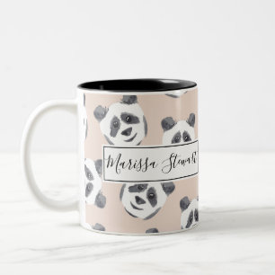 Niedlichen Künstlerischen Schwarz-weißen Blush P Zweifarbige Tasse