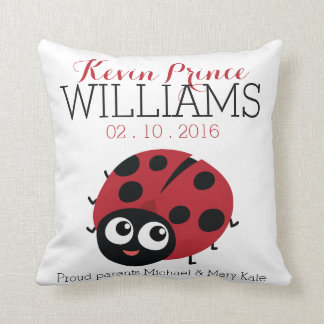 Niedlichen Little RED LADYBUG Baby Birth Keepake Kissen