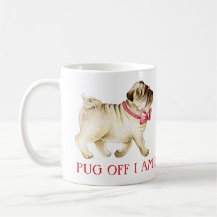 Niedlichen Mops davon, dass mein Kaffeehund Wasser Kaffeetasse