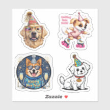 Niedlichen neue Jahre Hundekleber, neue Jahre Stic