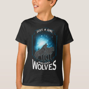 Niedlichen nur ein Mädchen, das Wolfen Lone Wolf  T-Shirt