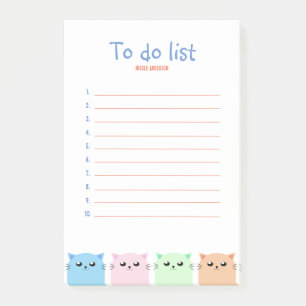 Niedlichen Personalisierte Katzen-Liebhaber Post-it Klebezettel