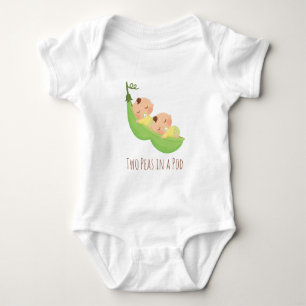 Niedlichen Twins Zwei Erbsen in einem pod Baby T-S Strampler