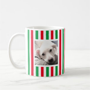 Niedlichen zwei Fotos gestrichen Rot Grün Kaffeetasse