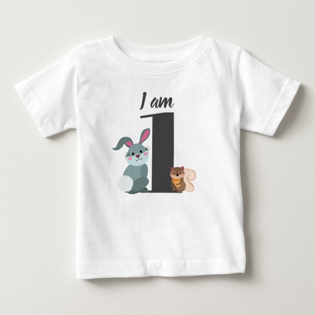 Niedlicher 1. Geburtstag Baby T-shirt (Vorderseite)