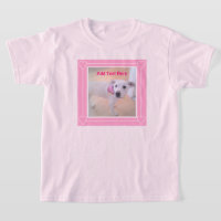 Niedlicher 2 Foto rosa Rahmen Sweet White Puppy Do