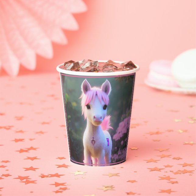 Niedlicher 3D-Spirit-Pony 10 Pappbecher (Insitu)