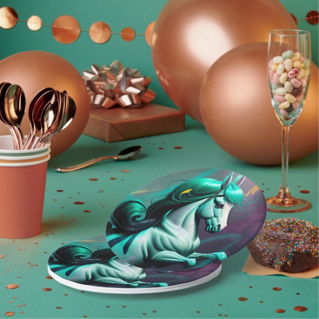 Niedlicher 3D-Spirit-Pony 24 Pappteller (Multi)