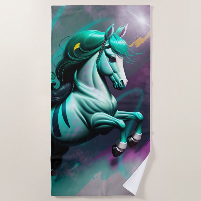 Niedlicher 3D-Spirit-Pony 24 Strandtuch (Vorderseite)