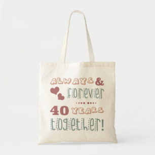 Niedlicher 40. Hochzeitstag Tragetasche