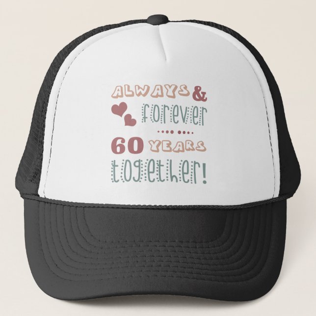 Niedlicher 60. Hochzeitstag Truckerkappe (Vorderseite)
