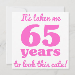 Niedlicher 65. Geburtstag für Frauen Karte