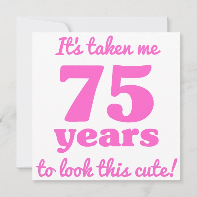 Niedlicher 75. Geburtstag für Frauen Karte (Vorderseite)