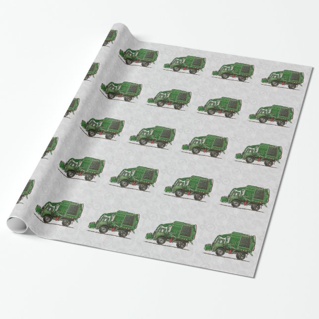 Niedlicher Abfall-LKW-Abfall-LKW Geschenkpapier (Ungerollt)