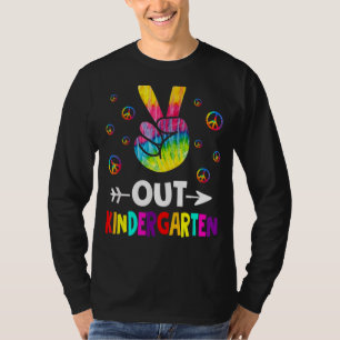 Niedlicher Abschluss Gefärbte Krawatte Peace Sign  T-Shirt