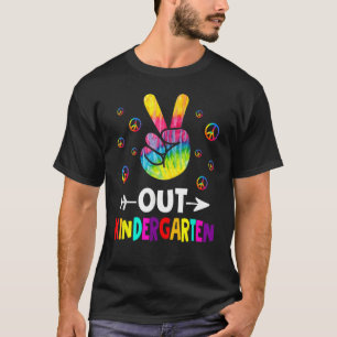 Niedlicher Abschluss Gefärbte Krawatte Peace Sign  T-Shirt