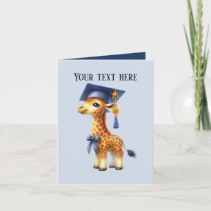 Niedlicher Abschluss Giraffe hinzufügen Karte