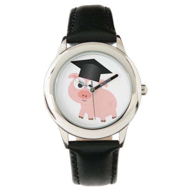 Niedlicher Abschluss Pig Armbanduhr (Vorderseite)
