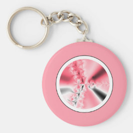 Niedlicher Abstrakter Girl Pink Fraktal Schlüssela Schlüsselanhänger