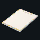 Niedlicher Abstrakter Marmor Swirl Pink Gold Perso Notizblock<br><div class="desc">Whimsisches Marmormuster mit bunten Wirbel in Pastellrosa, aquamarin und goldfarben. Personalisieren Sie es mit Ihrem Namen.</div>