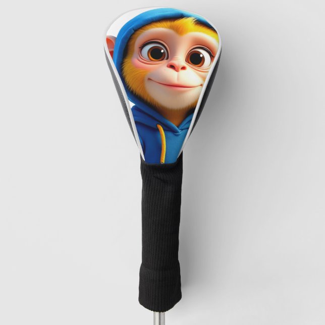 Niedlicher Affe Golf Headcover (Vorderseite)