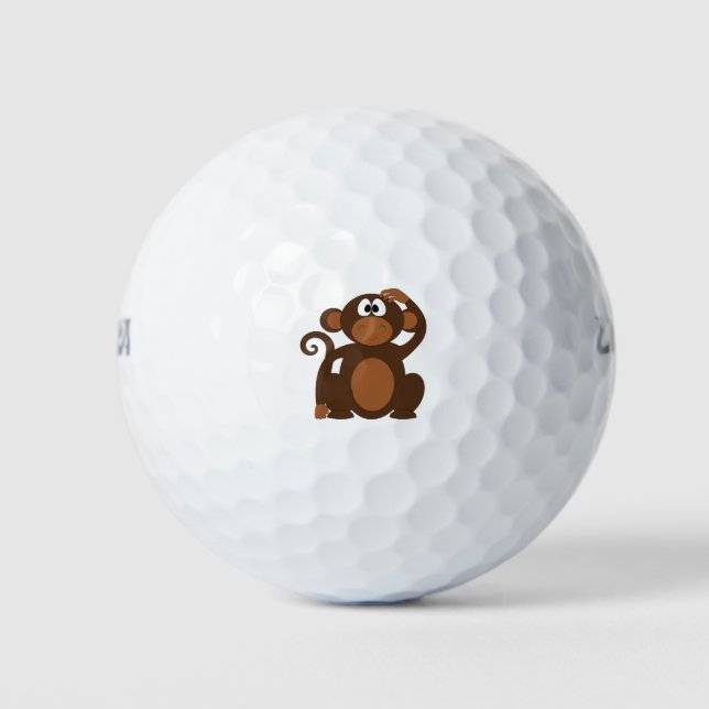 Niedlicher Affe Golfball (Vorderseite)
