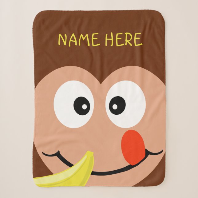 Niedlicher Affe Individuelle Name Kinder Zootiere Sherpadecke (Vorderseite)