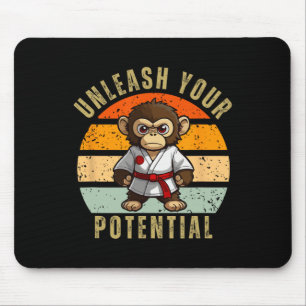 Niedlicher Affe, Japanischer Selbstverteidigungska Mousepad