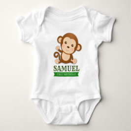Niedlicher Affe Jungle Safari Baby Strampler