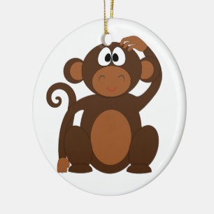 Niedlicher Affe Keramikornament