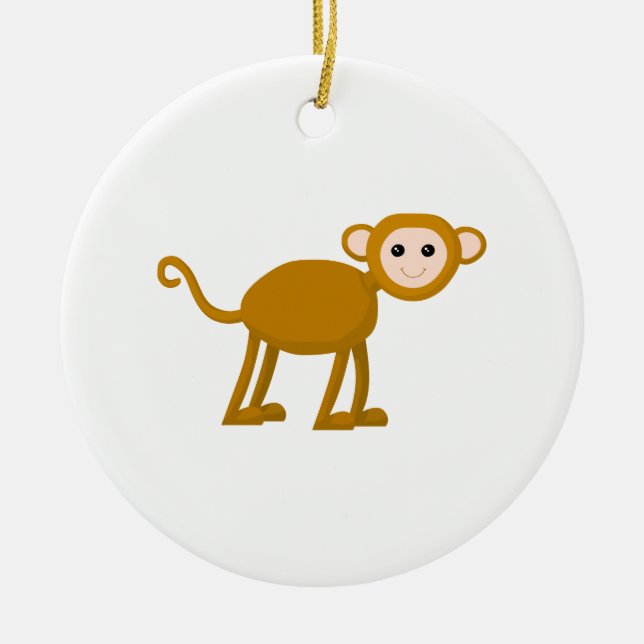 Niedlicher Affe Keramikornament (Vorne)