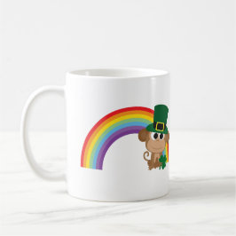 Niedlicher Affe Leprechaun Kaffeetasse