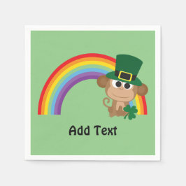 Niedlicher Affe Leprechaun Serviette