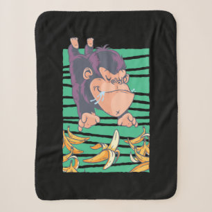 Niedlicher Affe mit Bananen Sherpadecke